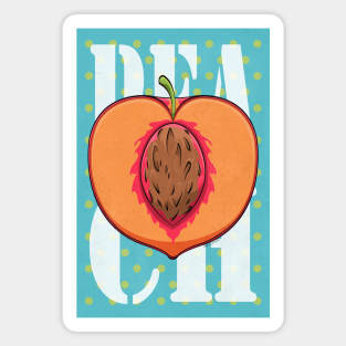 Peach retro fruit Poster Magnet